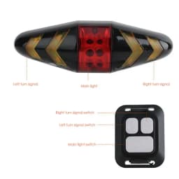 Bike Turn Signals Safety Warning Cycling Taillight 6 Lighting Modes Ultra Bright USB Rechargeable Wireless Remote Control