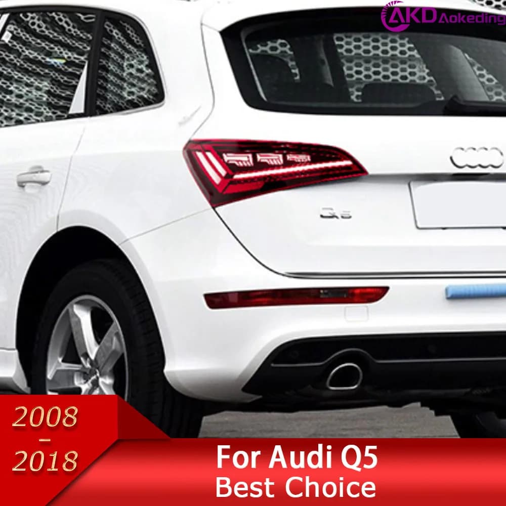 Car Lights For Audi Q5 SQ5 2009-2015 8R LED Auto Taillight Assembly Upgrade Q7 Design Dynamic Signal Lamp Exterior Accessories