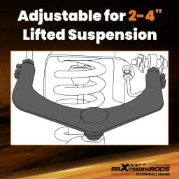 Brand New 2-4" Lift Upper Control Arms Set for GMC Sierra Silverado 2500HD 3500HD 2001-2010