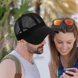 Mesh Baseball Caps For Men Breathable Mesh Baseball Hat Adjustable Sunscreen Hat Casual Beach Hat For Travel Cycling Fishing
