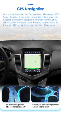 9.7'inch 2Din Carplay Android 13 Car Radio For Chevrolet Cruze J300 2008-2012 Multimedia Navi GPS Head Unit Stereo BT 4G Player