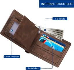 Men's Engraved Photo Wallets Custom Picture & Text Wallet Personalized Birthday Christmas Father's Day Gifts for Him Husband