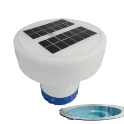 Pool Chlorine Floater with Colorful Solar Lights Waterproof Floating Chlorine Dispenser Flow Adjustable Chlorine Tablet