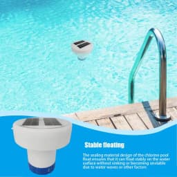 Pool Chlorine Floater with Colorful Solar Lights Waterproof Floating Chlorine Dispenser Flow Adjustable Chlorine Tablet
