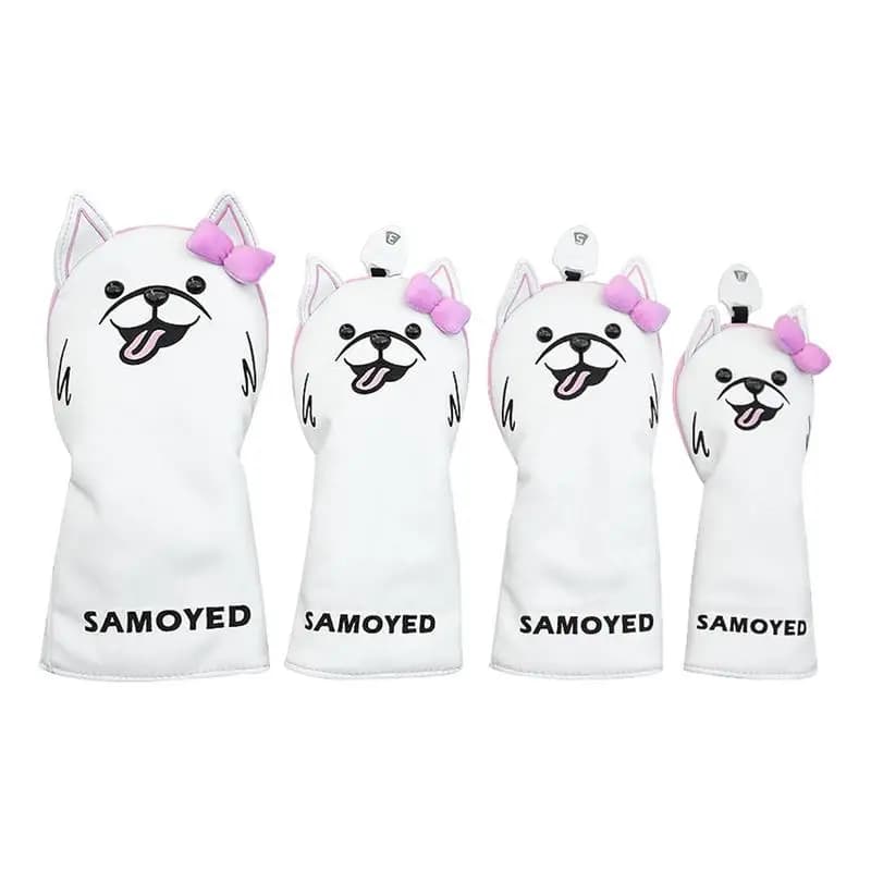 Driver Covers For Golf Clubs Golf Head Cover Golf Covers Protective Golf Headcovers Dog Shape Driver Head Covers 4 PCS Golf Head