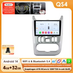 Hizpo Android 14 2Din Car Radio for Lada Renault Logan 1 Sandero 2009-2015 For Lada Largus 2012-2020 Carplay Navigation Stereo