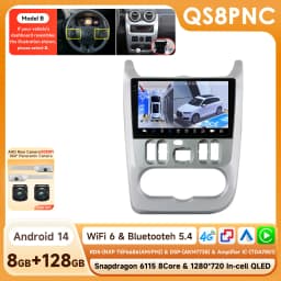 Hizpo Android 14 2Din Car Radio for Lada Renault Logan 1 Sandero 2009-2015 For Lada Largus 2012-2020 Carplay Navigation Stereo