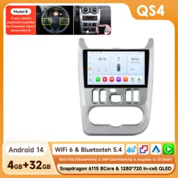Hizpo Android 14 2Din Car Radio for Lada Renault Logan 1 Sandero 2009-2015 For Lada Largus 2012-2020 Carplay Navigation Stereo