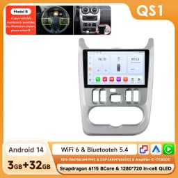 Hizpo Android 14 2Din Car Radio for Lada Renault Logan 1 Sandero 2009-2015 For Lada Largus 2012-2020 Carplay Navigation Stereo