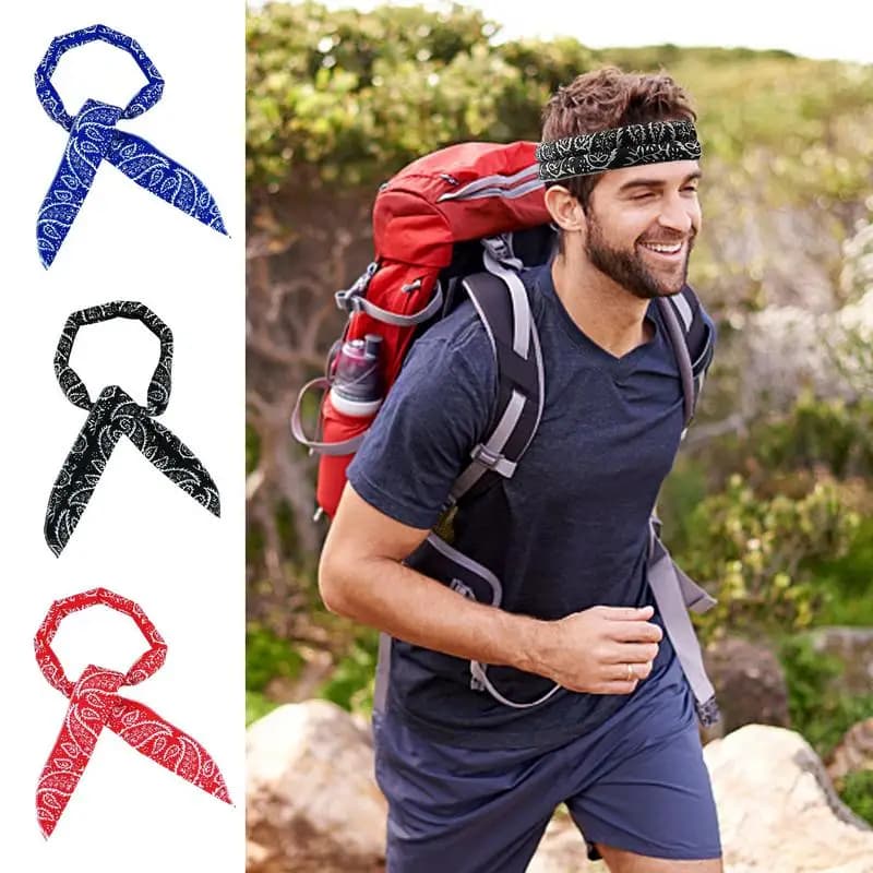 Cooling Bandana for Neck Neck Wrap Headband Cooling Bandana Scarf Cold Towel Printed Soaked Tie Around Neck for Women Men in Hot