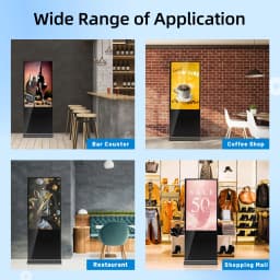 65 Inch 4K Digital Signage Kiosk Indoor Floor Standing Commercial Monitor Advertising Display LCD Totem with HDMI Input