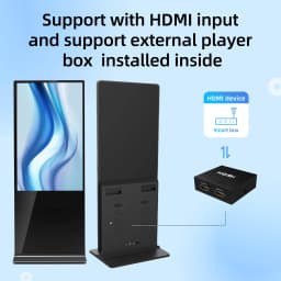 65 Inch 4K Digital Signage Kiosk Indoor Floor Standing Commercial Monitor Advertising Display LCD Totem with HDMI Input