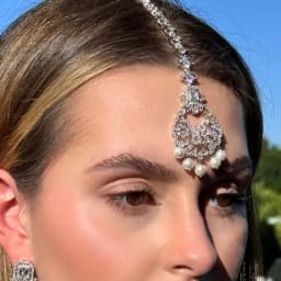 Stonefans Pearl Head Chain Boho Indian Wedding Jewellery Women Fashion 2024 Forehead Accessories Arabian Headpiece Rhinestone