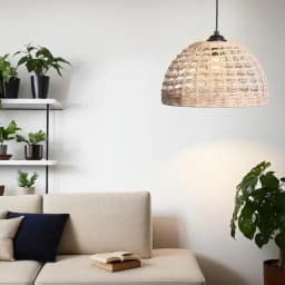 Rattan Pendant Lamp Shade Hand Woven Lampshade Light Fixture Chandelier Ceiling Pendant Lights Cover Home Decor