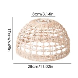 Rattan Pendant Lamp Shade Hand Woven Lampshade Light Fixture Chandelier Ceiling Pendant Lights Cover Home Decor
