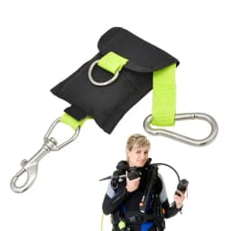 Freediving Rope 8.5 Ft Safety Free Diving Lanyard Scuba Diving Accessories Anti-Lost Strap With Carabiner Underwater Diving Tool