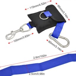 Freediving Rope 8.5 Ft Safety Free Diving Lanyard Scuba Diving Accessories Anti-Lost Strap With Carabiner Underwater Diving Tool