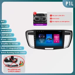 Hizpo 7862 Stereo For Honda ACCORD 9 2.0L 2.4L 2012 2013 2015 2016 2018 2Din Android Car Radio Multimedia GPS Navigation Audio