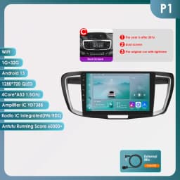 Hizpo 7862 Stereo For Honda ACCORD 9 2.0L 2.4L 2012 2013 2015 2016 2018 2Din Android Car Radio Multimedia GPS Navigation Audio