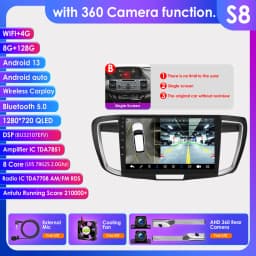 Hizpo 7862 Stereo For Honda ACCORD 9 2.0L 2.4L 2012 2013 2015 2016 2018 2Din Android Car Radio Multimedia GPS Navigation Audio