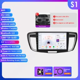 Hizpo 7862 Stereo For Honda ACCORD 9 2.0L 2.4L 2012 2013 2015 2016 2018 2Din Android Car Radio Multimedia GPS Navigation Audio