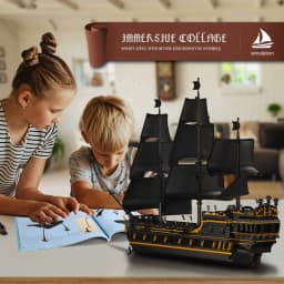 MOULD KING 13186 Black Pearl Ship Pirate Ⅱ Pirates Ship 5266PCS Building Blocks Ideas Sailboat Bricks Kids Birthday Gifts