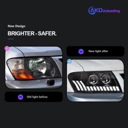 AKD Head Lamp for Pajero V73 LED Headlight 2004-2016 Headlights V77 V75 DRL Turn Signal High Beam Angel Eye Projector Lens