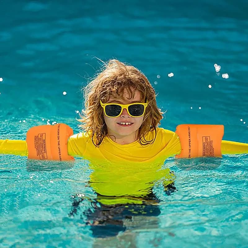 Arm Floaties For Kids Swim Arm Floaties Water Wings Pool Floats Rings Swimming Arm Sleeve PVC Material For Enhanced Buoyancy