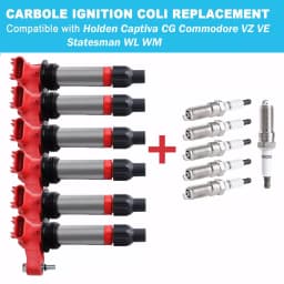 Carbole 6X 12632479 D515C Ignition Coil + 6X 41-109 Spark Plug For GMC Chevrolet US