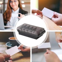 Large Capacity Desktop Business Card Storage Box Rack With A-Z Tabs Business Name Card Holder Holds 500 Cards For Workplace