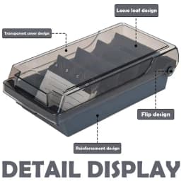 Large Capacity Desktop Business Card Storage Box Rack With A-Z Tabs Business Name Card Holder Holds 500 Cards For Workplace