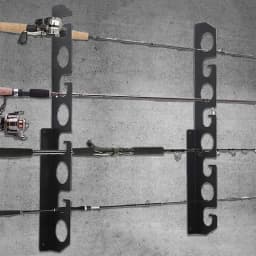 Fishing Rod Storage Horizontal Wall Mounted Fishing Rod Storage Rack Sturdy Steel Fishing Rod Storage Rack Space-Saving Pole