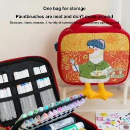 48pcs Color Marker Pen Set For Kids Children Propylene Markers Painting Pen With Duck Storage Bag Crafts School Supplies