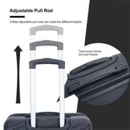 Travelhouse Luggage Set 4-Piece ABS Suitcase With Spinner Wheels, 24 Inch and 28 Inch with TSA Lock, 16, 20 Inch Carry On Luggage
