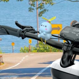 Cycle Handlebar Ornament Squeeze Lighted Figurine For Electric Scooter Handlebar Motorcycle Handlebar Animal Ornament For