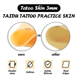 TAIDU Silicone Tattoo Practice Skin A4 Silica Gel Exercise Skin Tattoo Practice Skin Tattoo Equipment Supply
