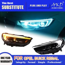 AKD Head Lamp for Opel Buick Regal LED Headlight 2016-2019 Headlights Regal DRL Turn Signal High Beam Angel Eye Projector Lens