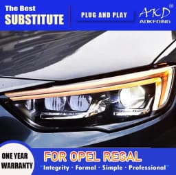 AKD Head Lamp for Opel Buick Regal LED Headlight 2016-2019 Headlights Regal DRL Turn Signal High Beam Angel Eye Projector Lens