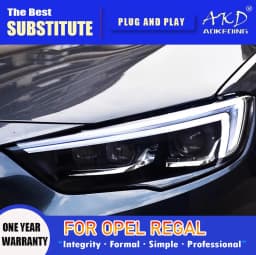 AKD Head Lamp for Opel Buick Regal LED Headlight 2016-2019 Headlights Regal DRL Turn Signal High Beam Angel Eye Projector Lens