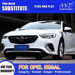 AKD Head Lamp for Opel Buick Regal LED Headlight 2016-2019 Headlights Regal DRL Turn Signal High Beam Angel Eye Projector Lens