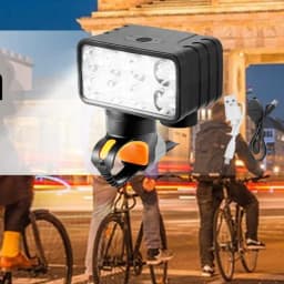 Cycling Light With Horn Adjustable Cycling Handlebar Headlight Horn Motorcycles And Scooter Night Riding Light With Horn For