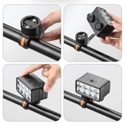 Cycling Light With Horn Adjustable Cycling Handlebar Headlight Horn Motorcycles And Scooter Night Riding Light With Horn For