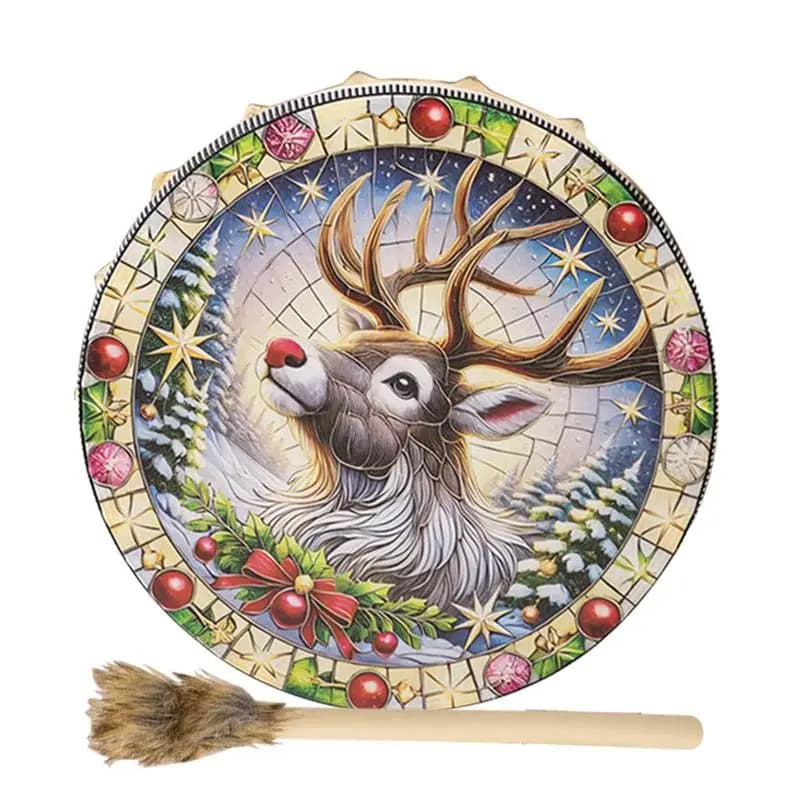 Shaman Drum Christmas Spiritual Instrument Shamanic Instrument For Adults Drum Sound Healing Tool Fashion Desktop Ornament