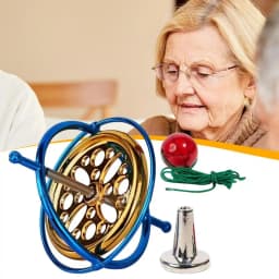 Metal Turn Over Top Set Metal Hallow Design Turn Over Balance Toy Gold Desktop Gyro Toy Decorative Attractive Science Gear