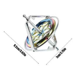 Metal Turn Over Top Set Metal Hallow Design Turn Over Balance Toy Gold Desktop Gyro Toy Decorative Attractive Science Gear