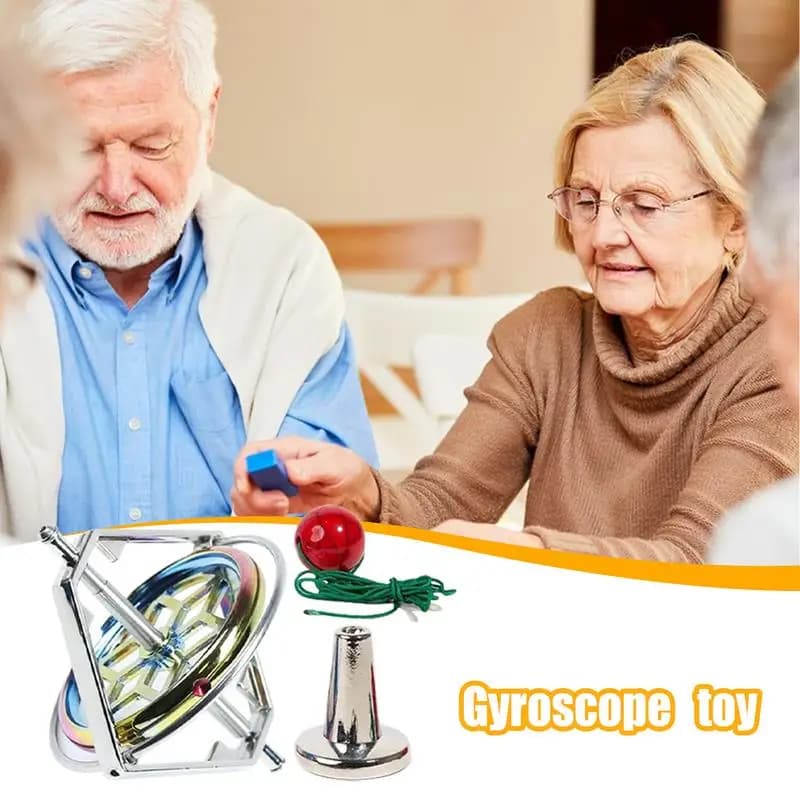 Metal Turn Over Top Set Metal Hallow Design Turn Over Balance Toy Gold Desktop Gyro Toy Decorative Attractive Science Gear