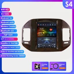 Hizpo 9.7" For Mitsubishi Pajero V60 V68 V73 1999-2006 Tesla Screen Car Android Multimedia Radio Stereo Carplay GPS Navigation