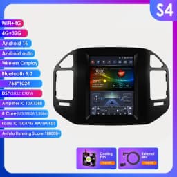 Hizpo 9.7" For Mitsubishi Pajero V60 V68 V73 1999-2006 Tesla Screen Car Android Multimedia Radio Stereo Carplay GPS Navigation