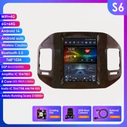 Hizpo 9.7" For Mitsubishi Pajero V60 V68 V73 1999-2006 Tesla Screen Car Android Multimedia Radio Stereo Carplay GPS Navigation