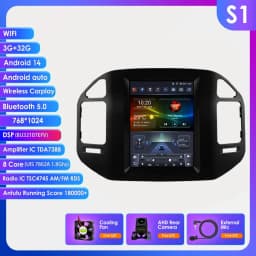 Hizpo 9.7" For Mitsubishi Pajero V60 V68 V73 1999-2006 Tesla Screen Car Android Multimedia Radio Stereo Carplay GPS Navigation